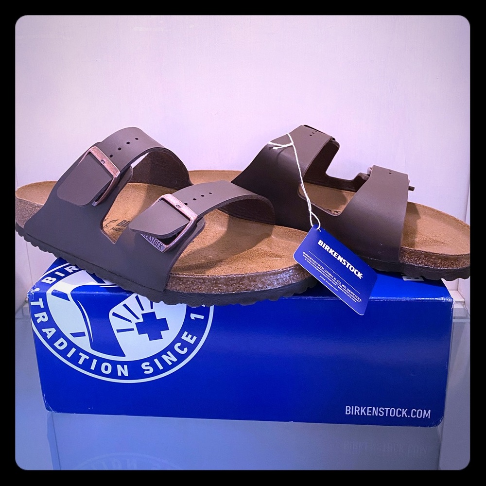 Birkenstock Men’s Arizona SZ11 Dark Brown NIB